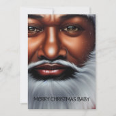 Kerstkaart Afro-Amerikaanse Kerstman (Voorkant)