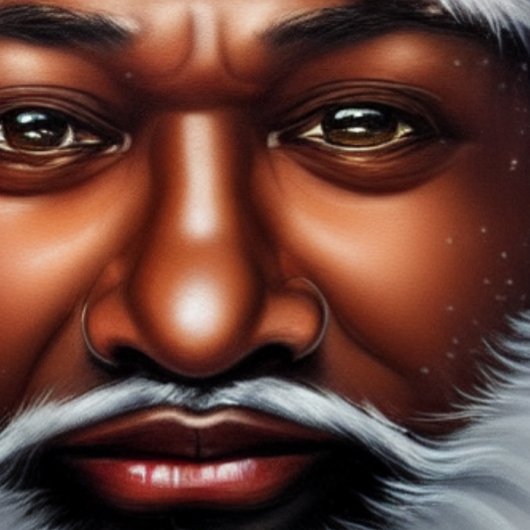 Kerstkaart Afro-Amerikaanse Kerstman