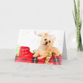 kerstkaart airn Terrier Feestdagen Kaart