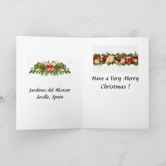 Kerstkaart - Alcazar, Sevilla, Spanje Kaart (Binnen)