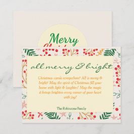 Kerstkaart 'All Merry & Bright'