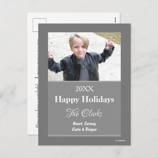 Kerstkaart Alle kleuren Briefkaart - HAMbWG (Voorkant / Achterkant)