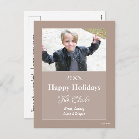 Kerstkaart Alle kleuren Briefkaart - HAMbWG (Voorkant / Achterkant)