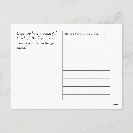 Kerstkaart Alle kleuren Briefkaart - HAMbWG (Achterkant)