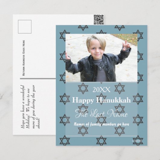 Kerstkaart Alle kleuren Briefkaart - HAMbWG (Voorkant / Achterkant)