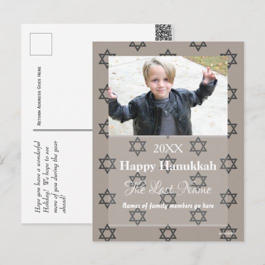 Kerstkaart Alle kleuren Briefkaart - HAMbWG (Voorkant / Achterkant)