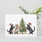 Kerstkaart ambachtelijke papier rustieke design ka (Staand voorkant)