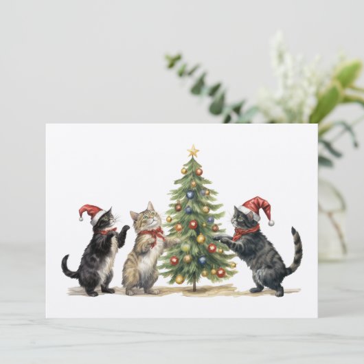 Kerstkaart ambachtelijke papier rustieke design ka (Staand voorkant)