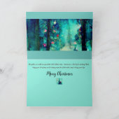 Kerstkaart aquarel in de stijl van Alphonse Mucha Kaart (Binnen)