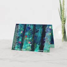 Kerstkaart aquarel in de stijl van Alphonse Mucha