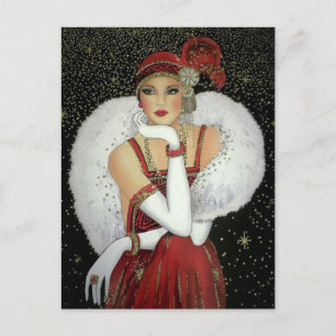 Kerstkaart - Art Deco Briefkaart
