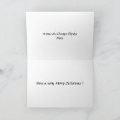 Kerstkaart - Avenue des Champs-Élysées, Parijs Feestdagen Kaart (Binnen)