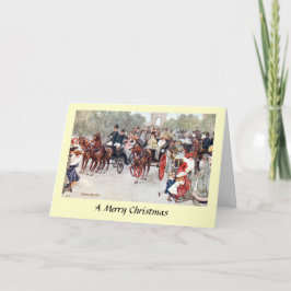 Kerstkaart - Avenue des Champs-Élysées, Parijs Feestdagen Kaart