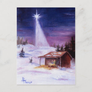 Kerstkaart 'Away In a Manger' Feestdagenkaart