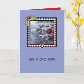 Kerstkaart 'Baby, It's Cold Outside Holiday' Kaart (Gele Bloem)