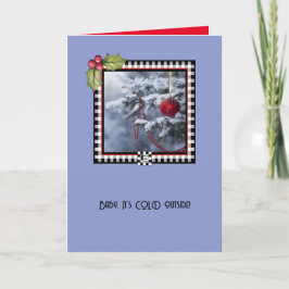 Kerstkaart 'Baby, It's Cold Outside Holiday' Kaart