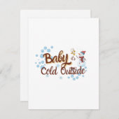 Kerstkaart 'Baby It's Cold Outside' Winter (Voorkant / Achterkant)
