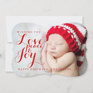 Kerstkaart | Baby Liefde Vrede Vreugde