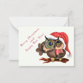 kerstKaart Baby met cadeau Notitiekaartje (Achterkant)