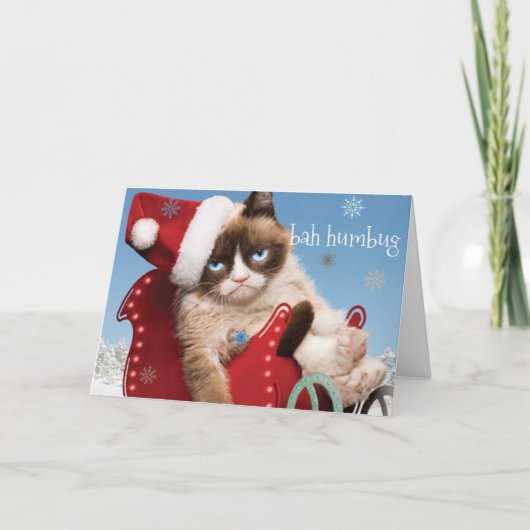 Kerstkaart - Bah Humbug Feestdagen Kaart (Voorkant)