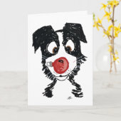 Kerstkaart Bauble Pup Kaart (Gele Bloem)