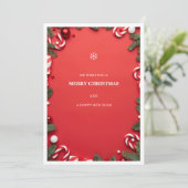 kerstkaart bedankkaart (Staand voorkant)