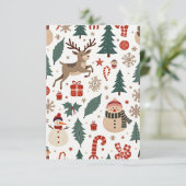 kerstkaart bedankkaart (Staand voorkant)