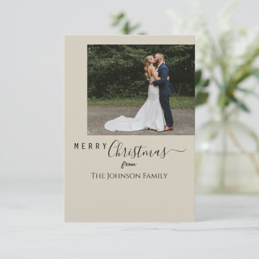 kerstkaart bedankkaart (Staand voorkant)