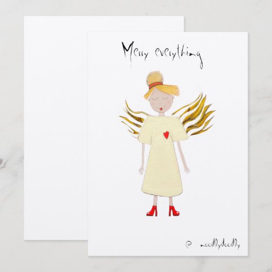 kerstkaart bedankkaart (Voorkant / Achterkant)