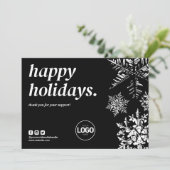 Kerstkaart Bedankt Zakelijke Bestelkaart (Staand voorkant)