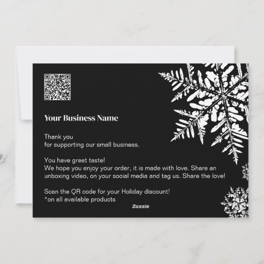 Kerstkaart Bedankt Zakelijke Bestelkaart (Achterkant)