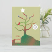 Kerstkaart Bedrijfsboom Kunst Kaart (Staand voorkant)