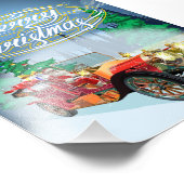 Kerstkaart begroeten foto afdruk (Hoek)