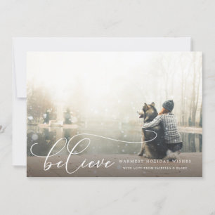 Kerstkaart Believe Foto