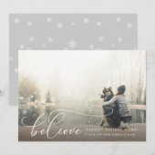 Kerstkaart Believe Photo (Voorkant / Achterkant)