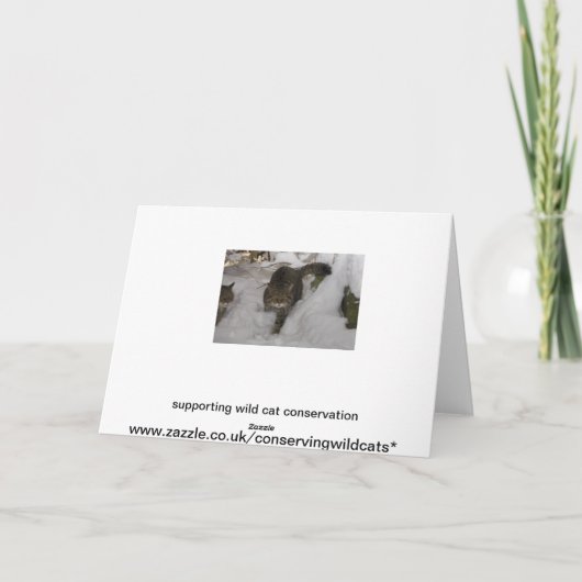 Kerstkaart - Bengalen kat Feestdagen Kaart (Achterkant)