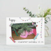 Kerstkaart 'Beter laat dan nooit' (Staand voorkant)