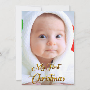 Kerstkaart bewerkbare kinderfoto en tekst