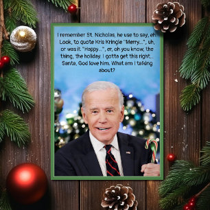 Kerstkaart Biden Feestdagen Kaart