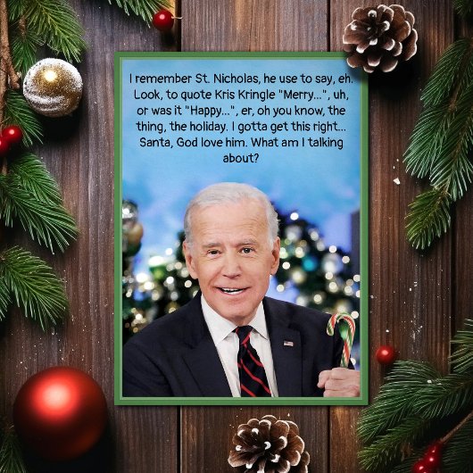 Kerstkaart Biden Feestdagen Kaart