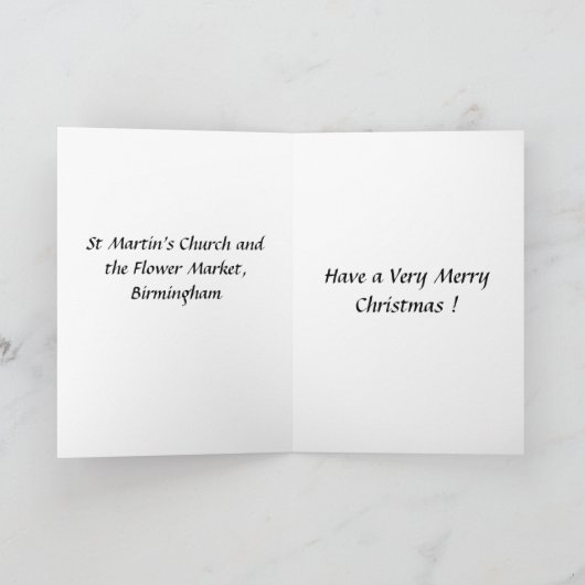 Kerstkaart - Birmingham Kaart (Binnen)