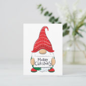 Kerstkaart - Blanke Kerst Kabouter Briefkaart (Staand voorkant)