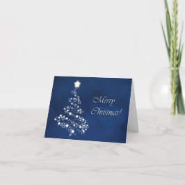 Kerstkaart Blauw en wit met Prayer Bedankkaart