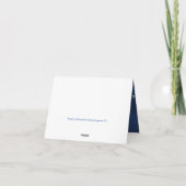 Kerstkaart Blauw en wit met Prayer Bedankkaart (Achterkant)