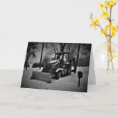 Kerstkaart "Boerderij Trekker" Kaart (Gele Bloem)