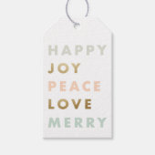 Kerstkaart Bold Type Cadeaulabel (Voorkant)