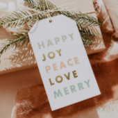 Kerstkaart Bold Type Cadeaulabel