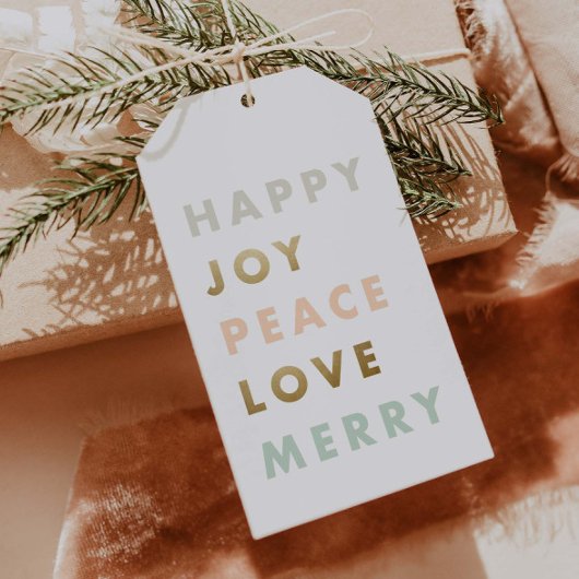 Kerstkaart Bold Type Cadeaulabel