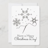 Kerstkaart borduurwerk kruissteek naaien (Voorkant)