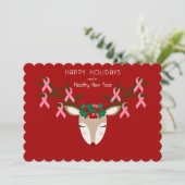 Kerstkaart Borstkanker Bewustzijn (Staand voorkant)